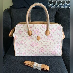 Diophy Cherry Blossom Weekender Bag